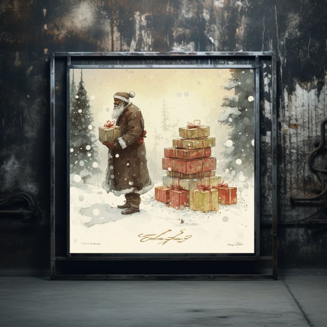 Póster Delicia festiva: majestuosa Santa afroamericana (Subido por el creador)