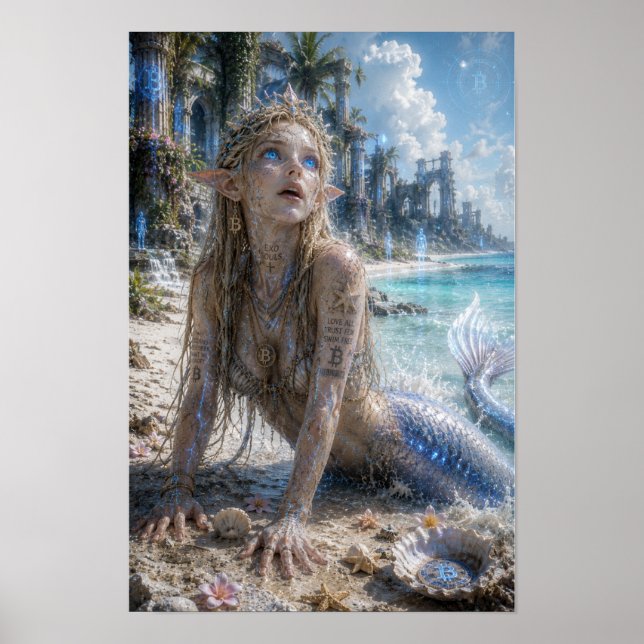 Póster Delicia / Sirena / Playas Blancas (Frente)