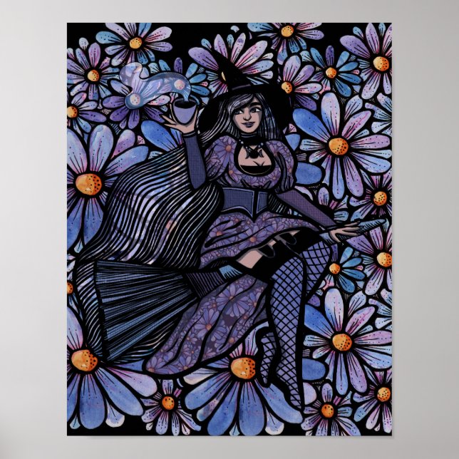 Póster Delicias de café morado (Frente)
