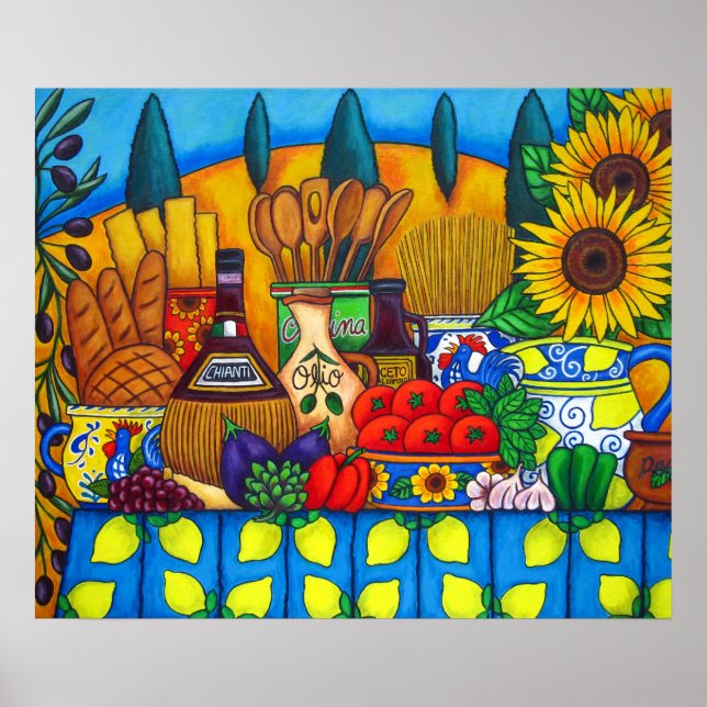 Póster Delicios toscanos impresos por Lisa Lorenz (Frente)