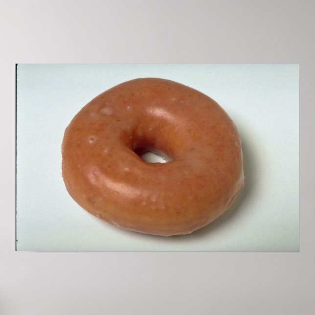 Póster Deliciosa pastelería de donut glazed (Frente)