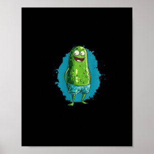 Póster Deliciosa Pickle de Natación en Trajes de Baño par