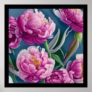 Póster Deliciosas Peonies Country Garden