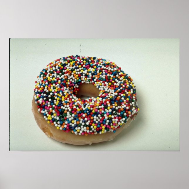 Póster Delicioso arcoiris rociado donut (Frente)