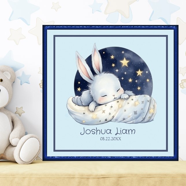 Póster Delicioso Bebé Dormido Bunny Nursery Art (Subido por el creador)