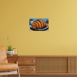 Póster Delicioso Croissant Mañanero Escamoso