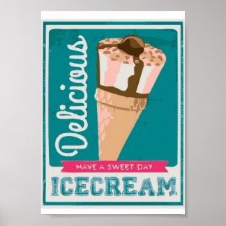 Póster Delicioso helado