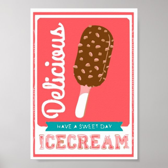 Póster Delicioso Helado (Frente)