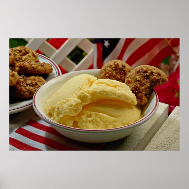 Póster Delicioso helado de vainilla (Frente)