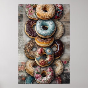 Póster Deliciosos Bagels decorativos