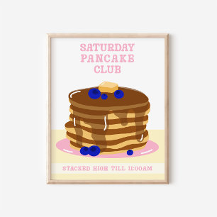 Póster Deliciosos Panqueques Para Desayuno Divertidos y R