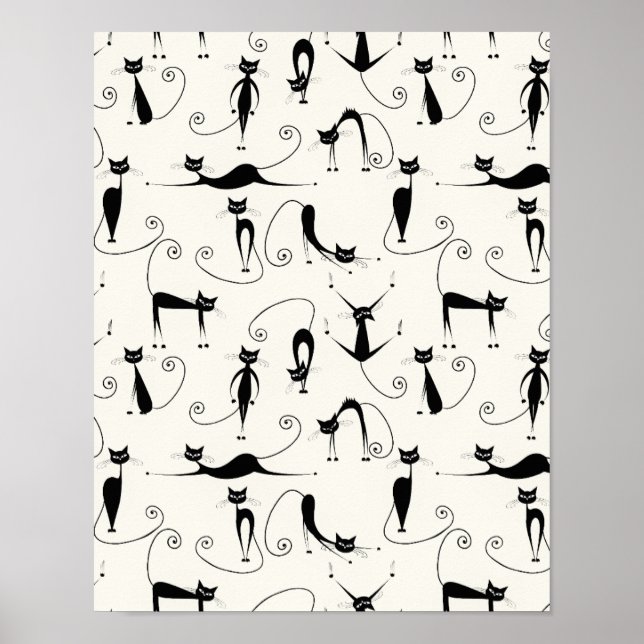 Póster Deliciosos y alegres gatos rojos (Frente)