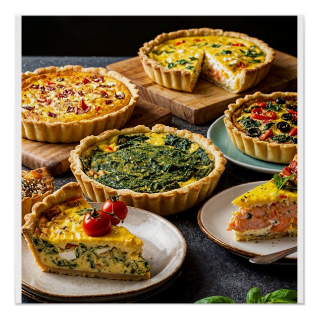 Póster delicious quiches (Anverso)