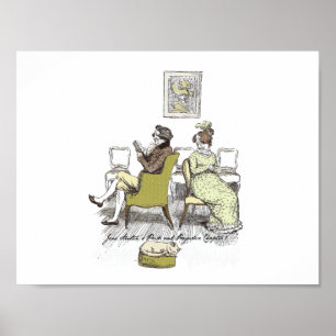 Póster Delight in Vexing, Jane Austen Orgullo y Prejuicio