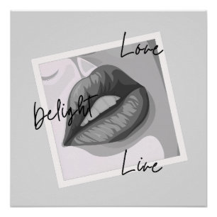 Póster Delight Love Live Lips
