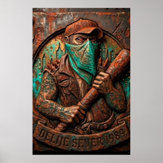 Póster Delije Sever 1989 con relieve
