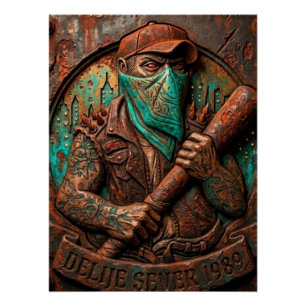 Póster Delije Sever 1989 con relieve