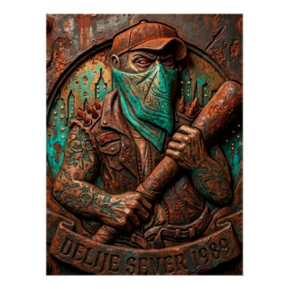 Póster Delije Sever 1989 con relieve