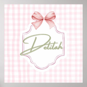 Póster Delilah Baby Nursery Gingham