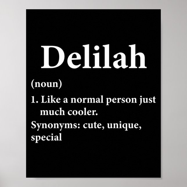 Póster Delilah Name Definition  (Frente)
