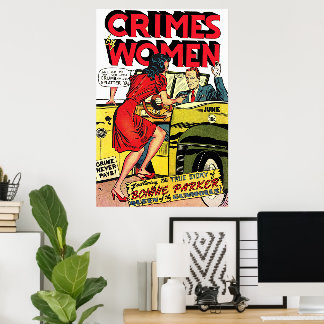 Póster Delitos por mujeres_Bonnie Parker Cómics antiguos