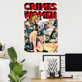 Póster Delitos Por Mujeres Fuga De La Cárcel Cómics Antig