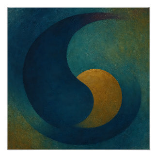 Póster Deliver Calm: Seeds of Stillness Indigo & Ochre