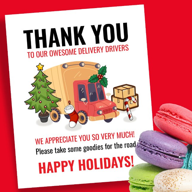 Póster Delivery Driver Thank You Sign (Subido por el creador)