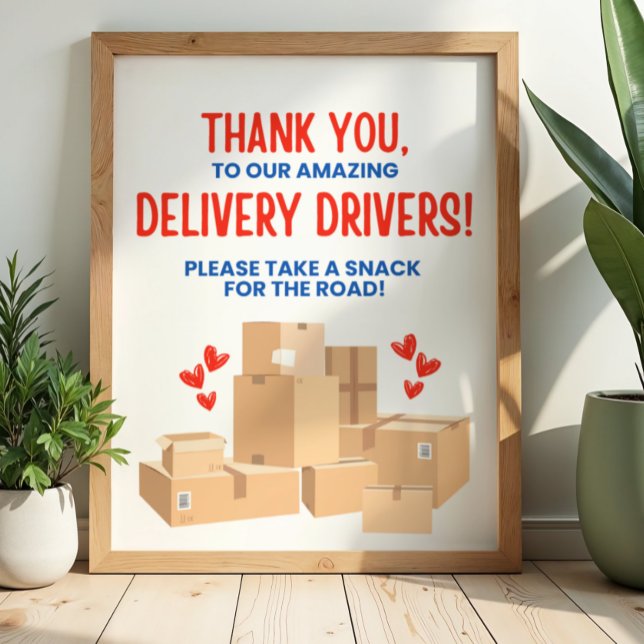 Póster Delivery Driver Thank You Sign (Subido por el creador)