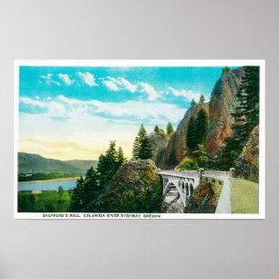 Póster Dell de Shepperd en el río Columbia