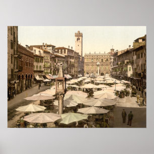 Póster Delle Erbe, Verona, Italia de Piazzi