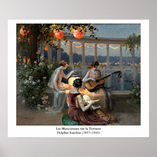 Póster Delphin Enjolras' Les Musiciennes sur la Terrasse (Frente)