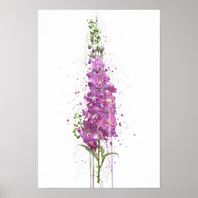 Póster Delphiniums (Frente)