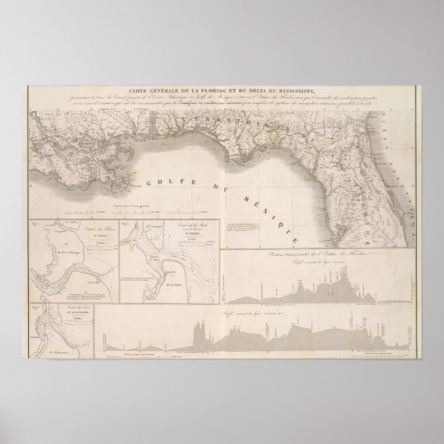 Póster delta del canal de Mississippi (Frente)