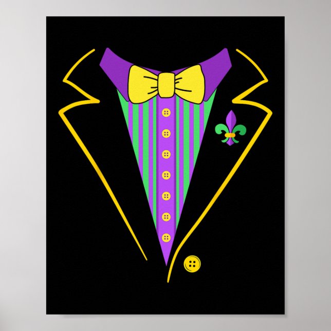 Póster Demanda Mardi Gras Tuxedo para New Orleans Disstum (Frente)