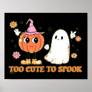 Póster DEMASIADO CUIDADO PARA HABLAR Halloween fantasma l