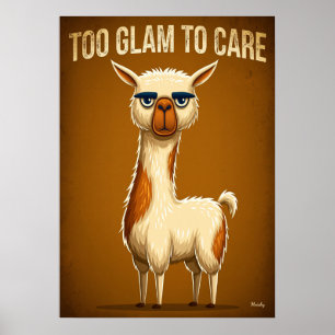 Póster Demasiado Glam para Importar – Personaje de Dibujo