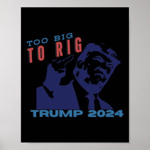 Póster Demasiado Grande Como Para Rig, Patriótica Stand C