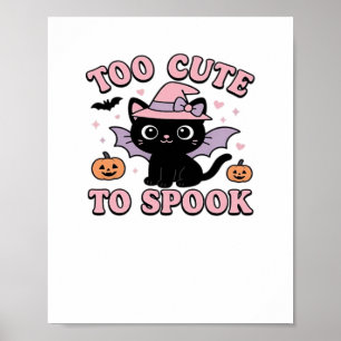 Póster Demasiado lindo para hablar - Halloween Cat Editio