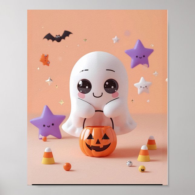 Póster Demasiado lindo para hablar: Poster fantasma adora (Frente)