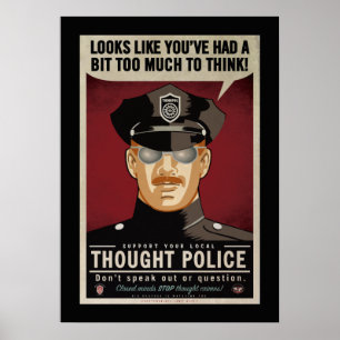 Póster Demasiado para pensar en el Poster de la policía