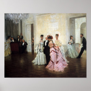 Póster Demasiado temprano, por James Tissot