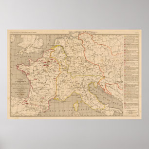 Póster Demembrement de l'Empre de Carlomagno