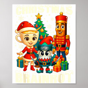 Póster Demente italiano divertido de Navidad Demente ital