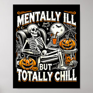 Póster Demente Pero Totalmente Tranquilo Disfraz de Hallo