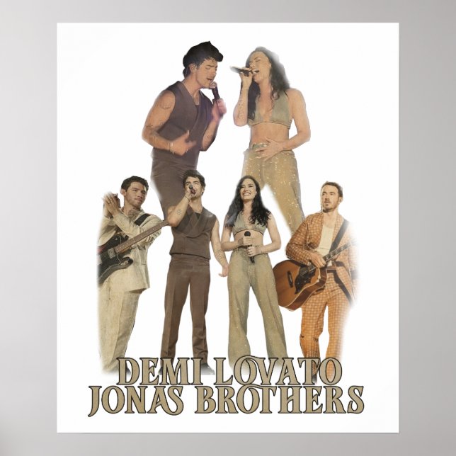 Póster Demi Lovato Jonas Brothers  (Frente)