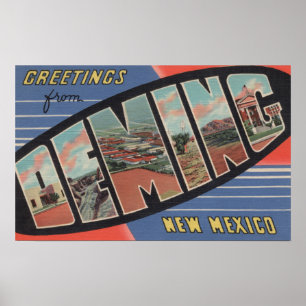 Póster Deming, Nuevo México - Escenas de letras grandes