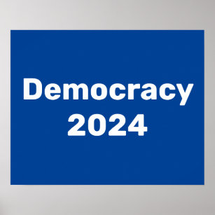 Póster Democracia 2024 Elecciones Presidenciales