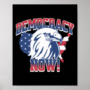Póster Democracia Ahora Vota Kamala Harris 2024 Demócrata