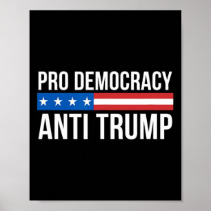 Póster Democracia - Anti Trump -